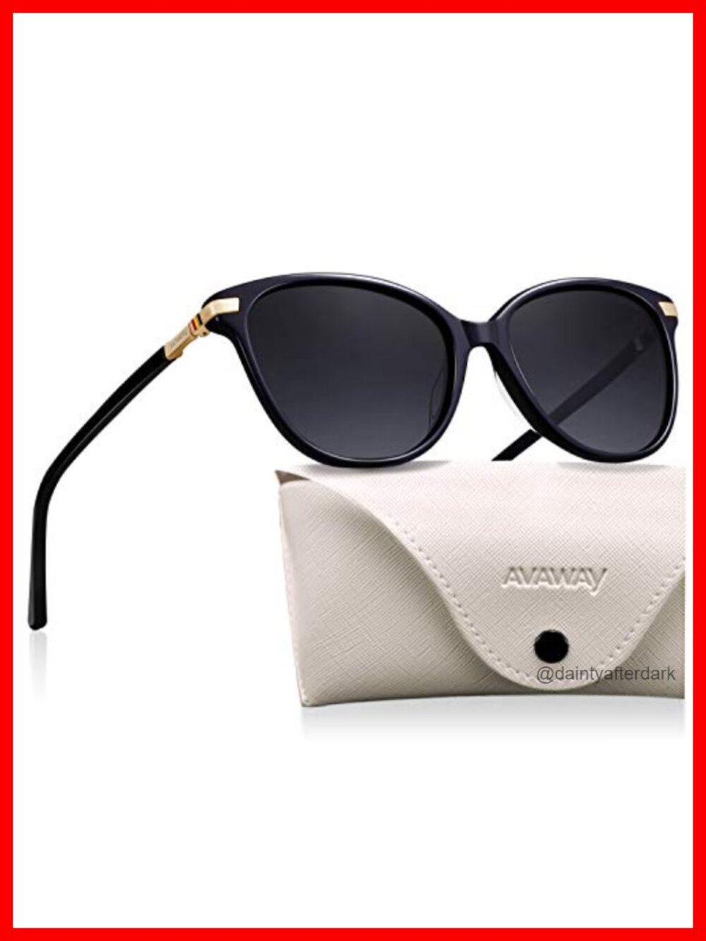Cat Eye Polarized Sunglasses UV400 Protection Acetate Frame Full Frame